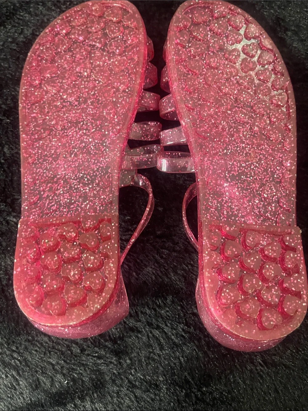 The Children's Place Pink Glitter Jelly Sandals for Kids